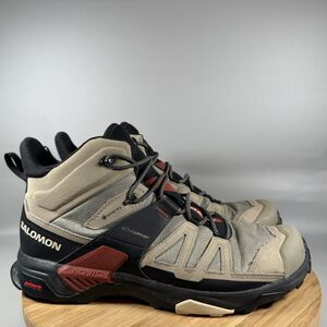 Salomon X Ultra 4 GTX Men Size 12 Wide Black Beige Waterproof Hiking Boot